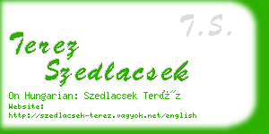 terez szedlacsek business card